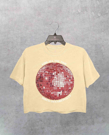 Harry Kiss All The Time Disco Ball Crop Shirt