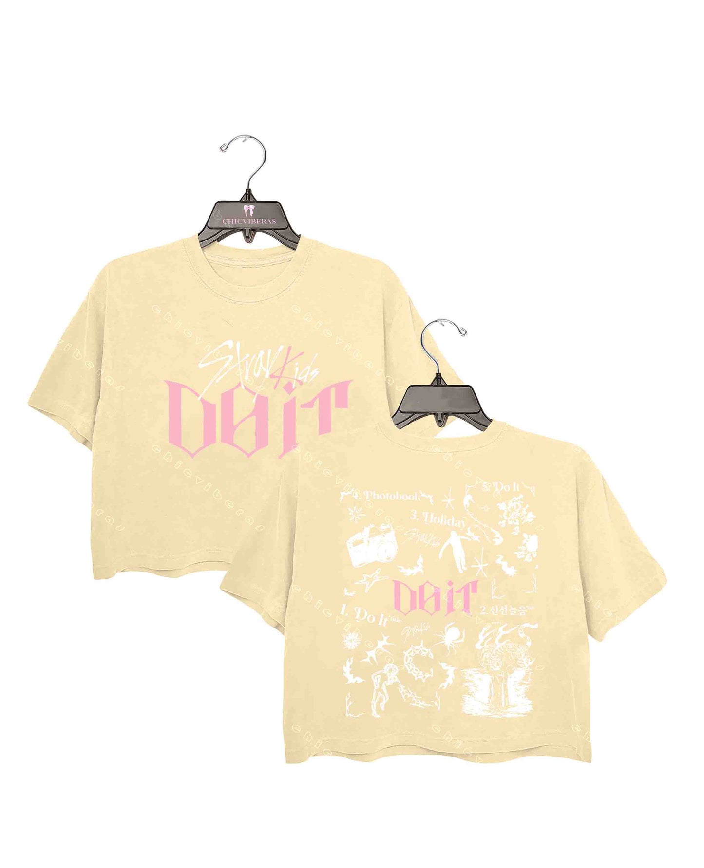Stray Kids Do It Tracklist 2 sides Crop Shirt