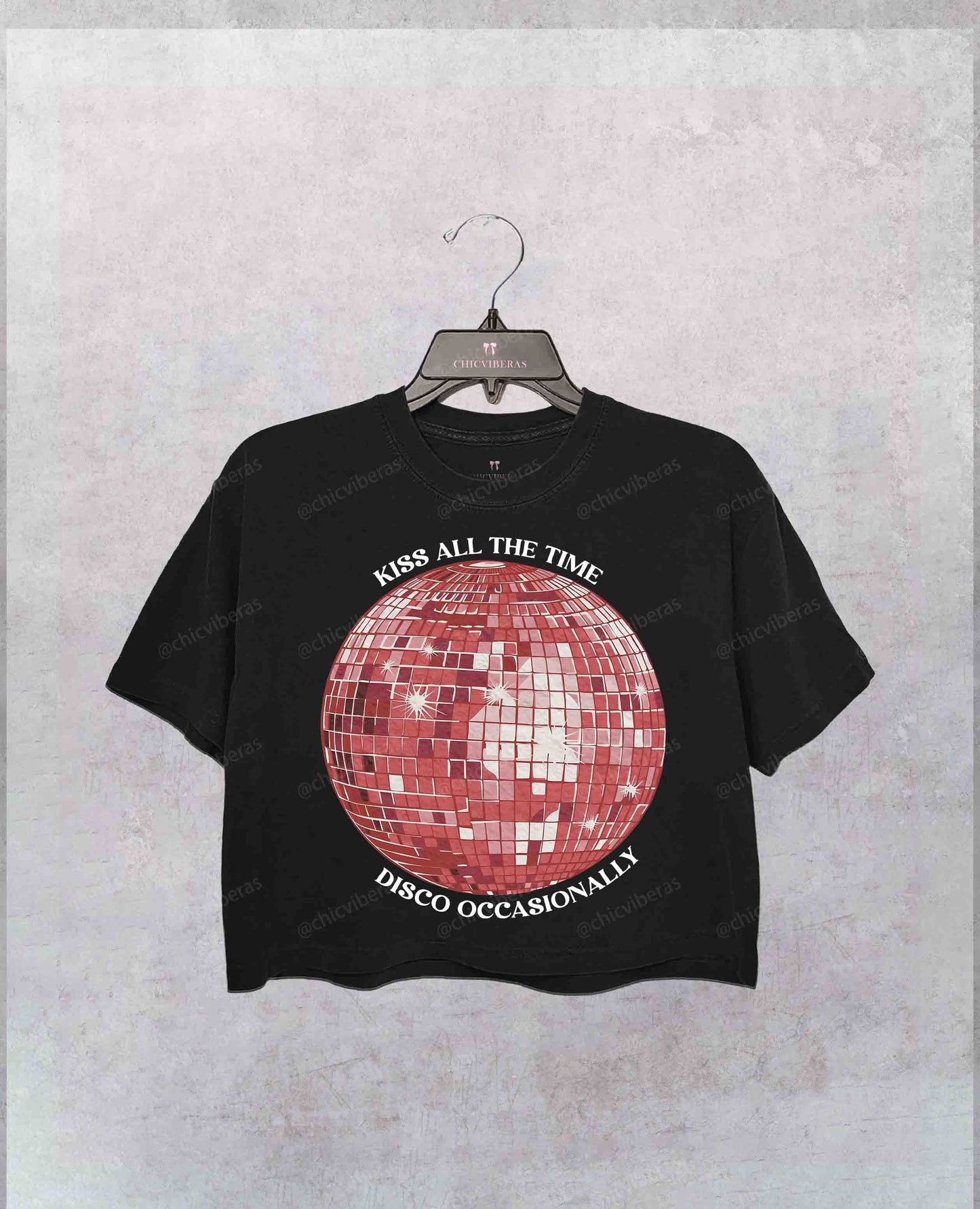 Harry Kiss All The Time Disco Ball Crop Shirt