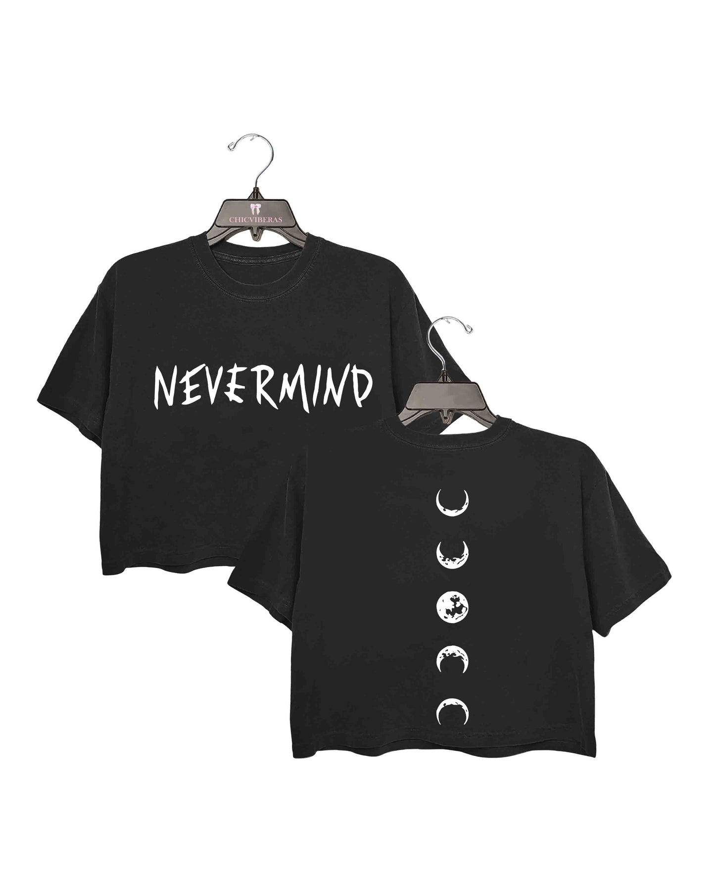 Nevermind Moon Phase Kpop Crop Shirt