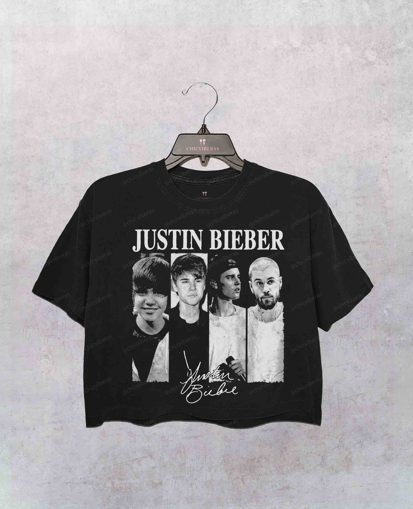 Justin Bieber Musical Journey Eras Crop Shirt