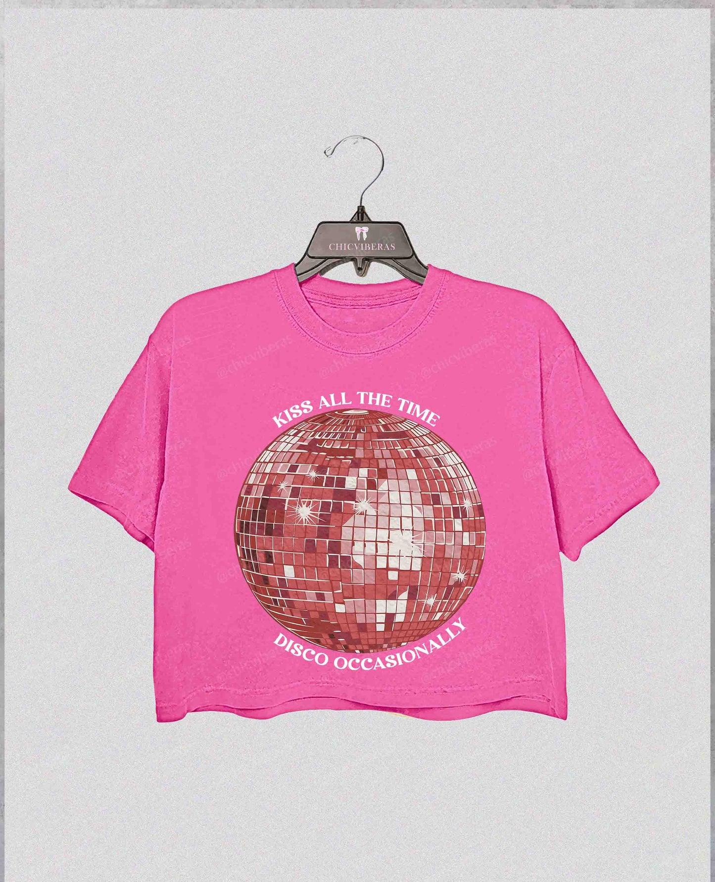 Harry Kiss All The Time Disco Ball Crop Shirt