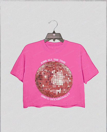 Harry Kiss All The Time Disco Ball Crop Shirt