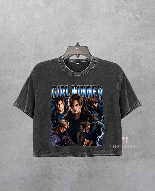 Girl Dinner Leon Kennedy Crop Shirt