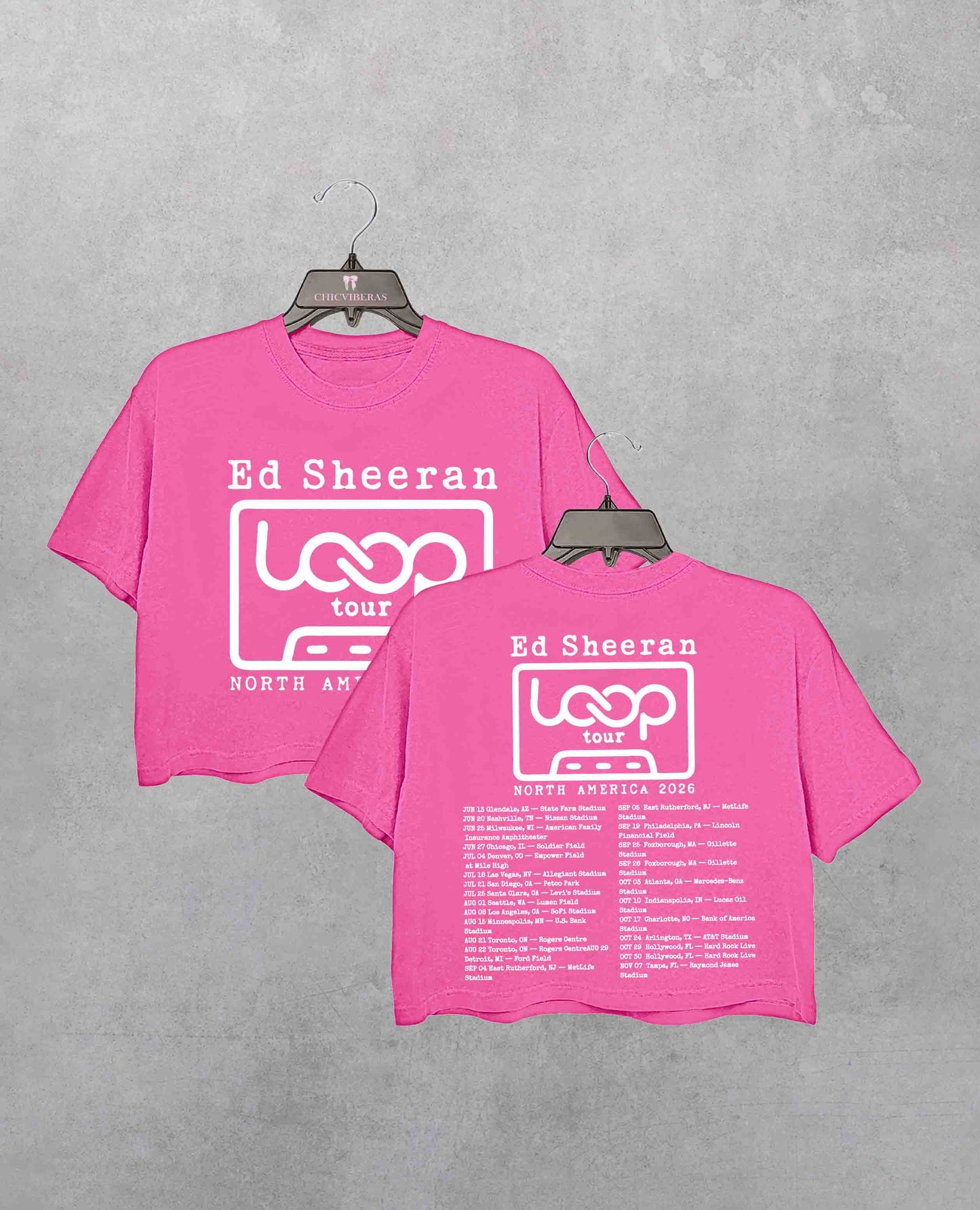 Ed Sheeran Loop Tour 2026 Concert Crop Shirt