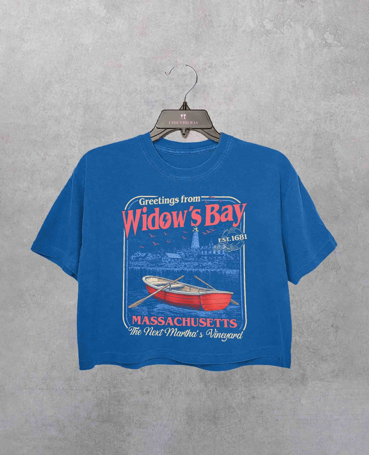 Greetings From Widow’s Bay Crop Shirt