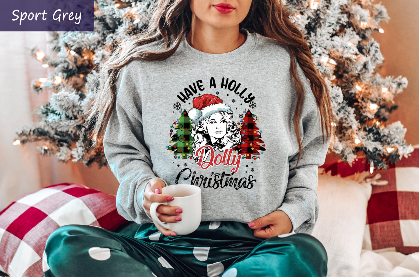 Have A Holly Dolly Western Christmas Sweatshirt