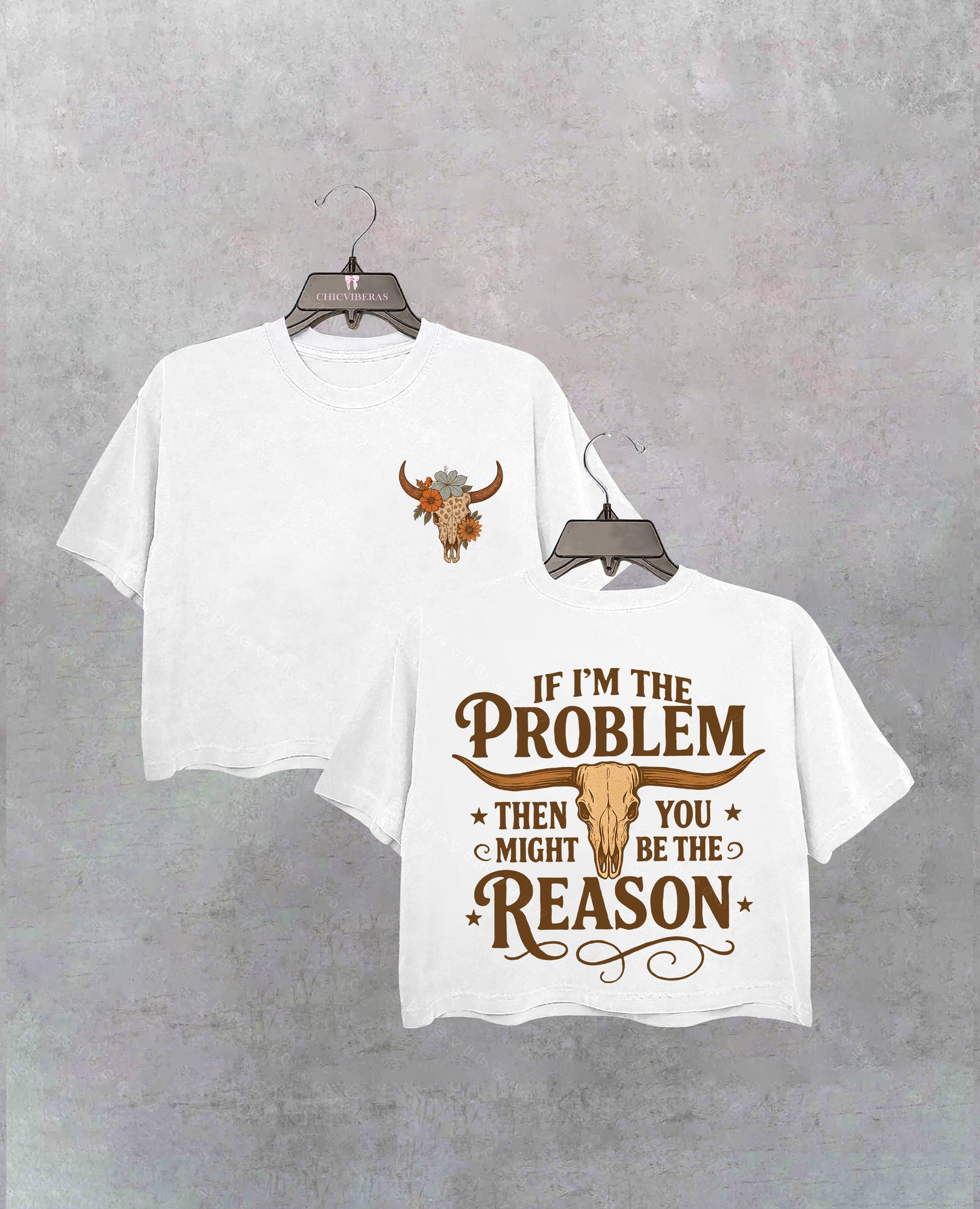 I Am The Problem Cowboy Crop Shirt
