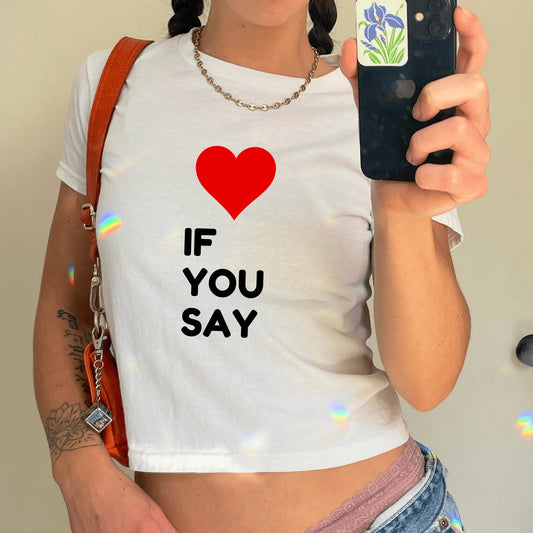 Enhypen If you say y2k Baby Tee