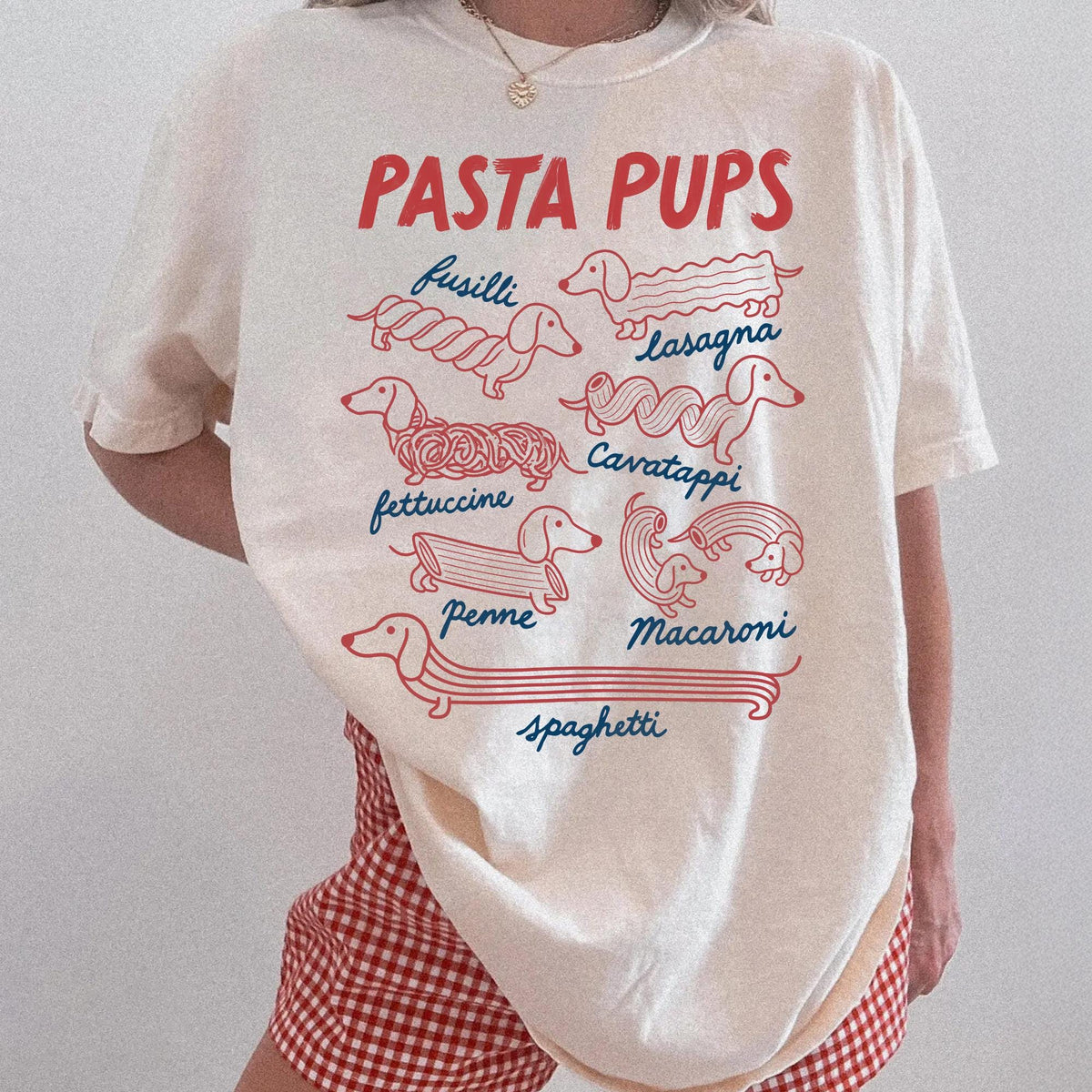 Pasta Pups Funny Dachshund Spagetti Tee