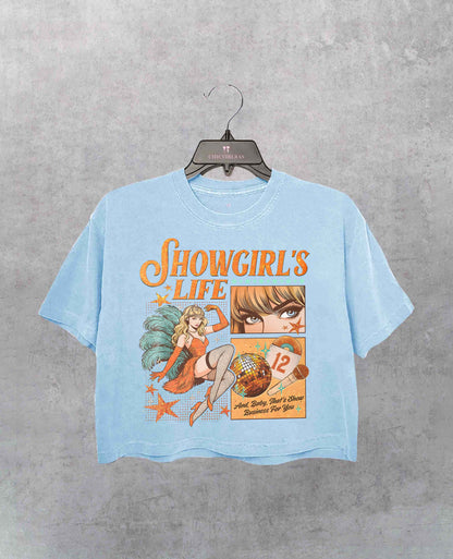 In my Showgirl Era Inspired Crop Shirt
