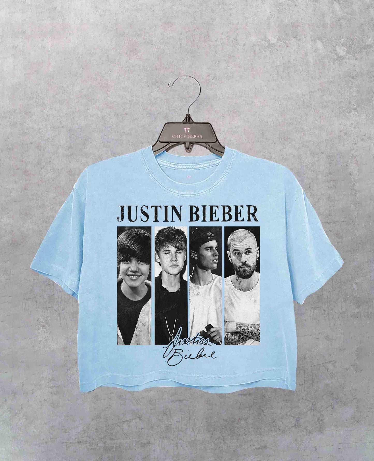 Justin Bieber Musical Journey Eras Crop Shirt