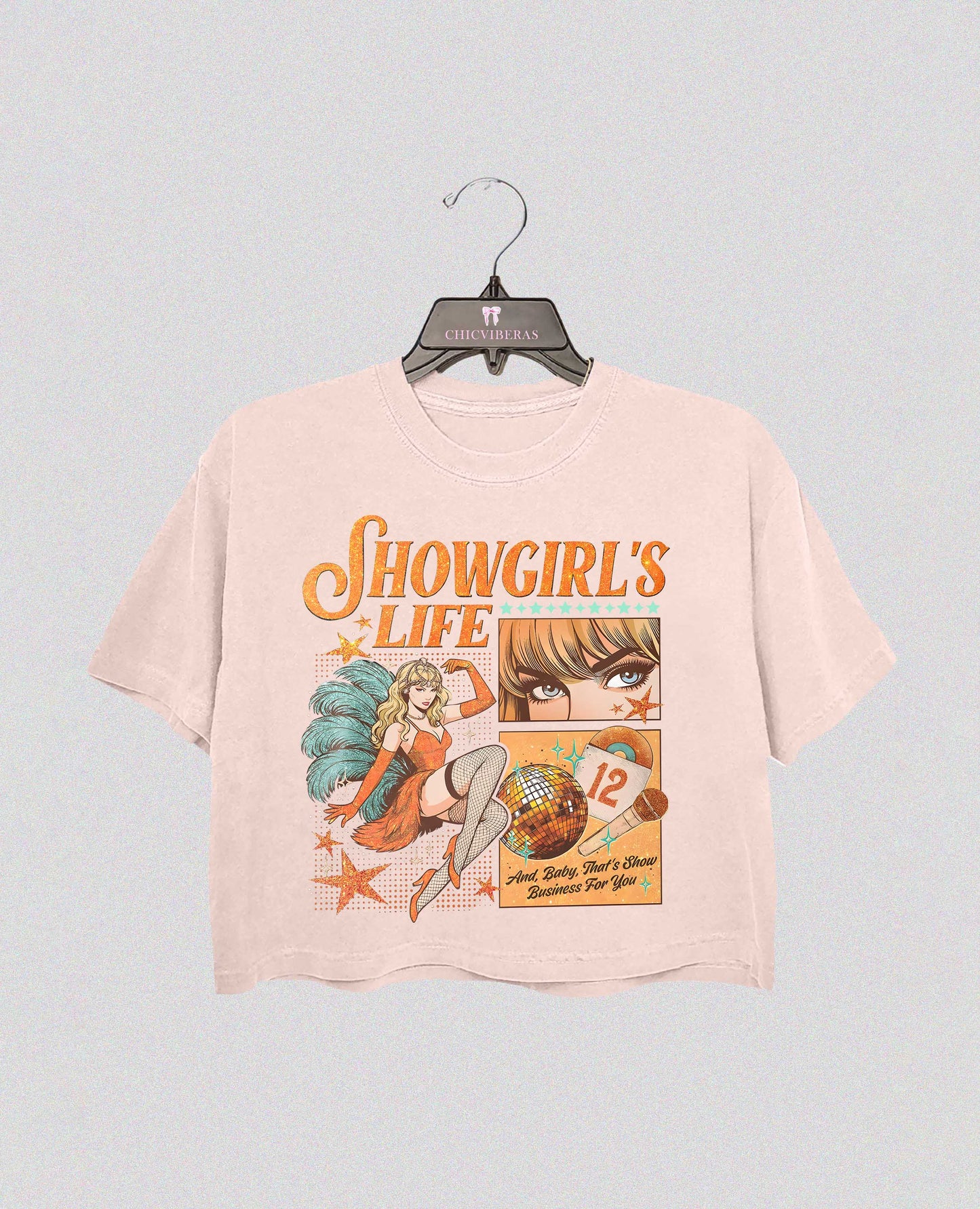 In my Showgirl Era Inspired Crop Shirt