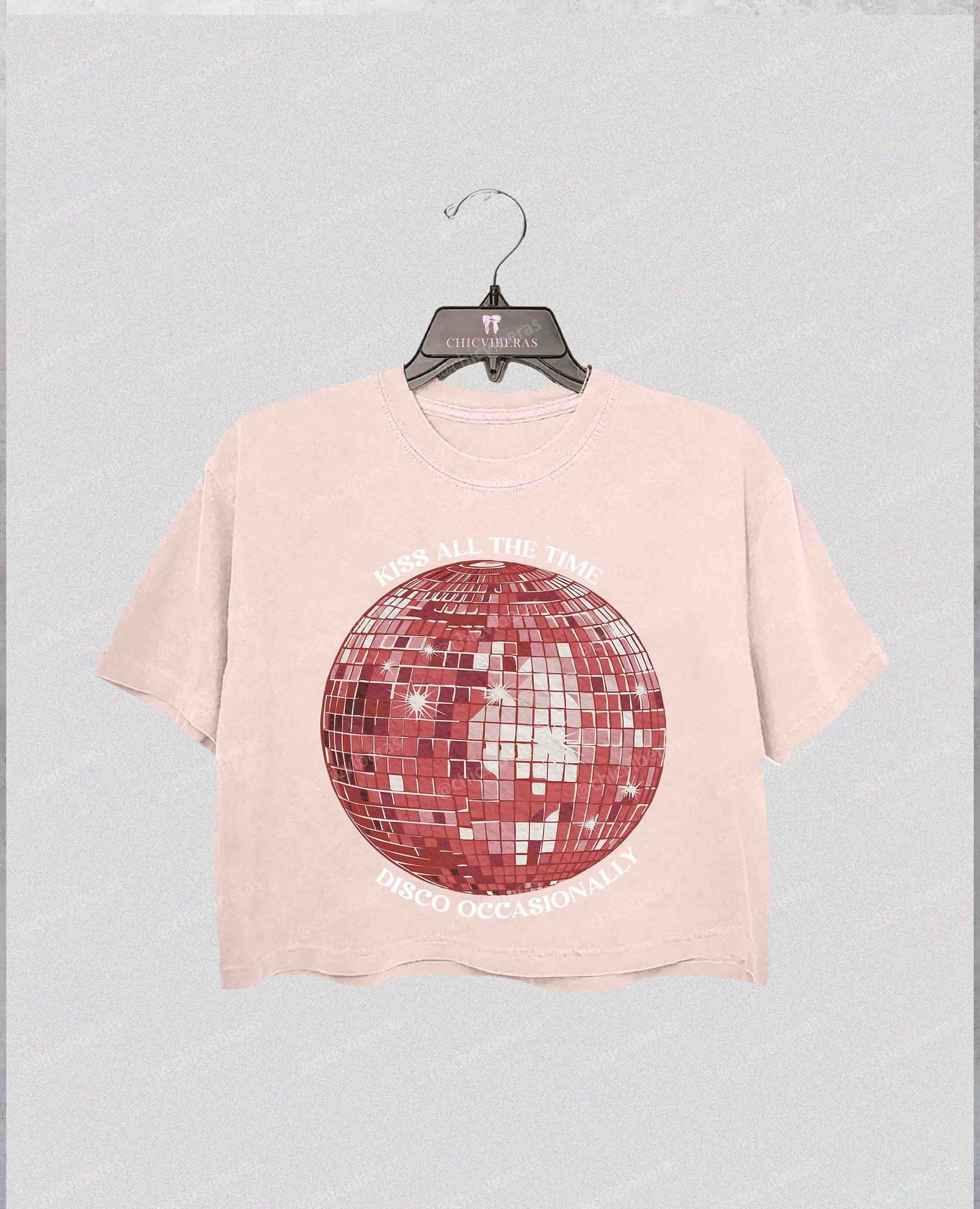 Harry Kiss All The Time Disco Ball Crop Shirt