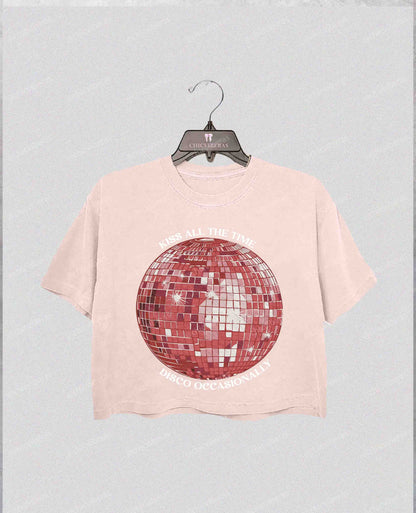 Harry Kiss All The Time Disco Ball Crop Shirt