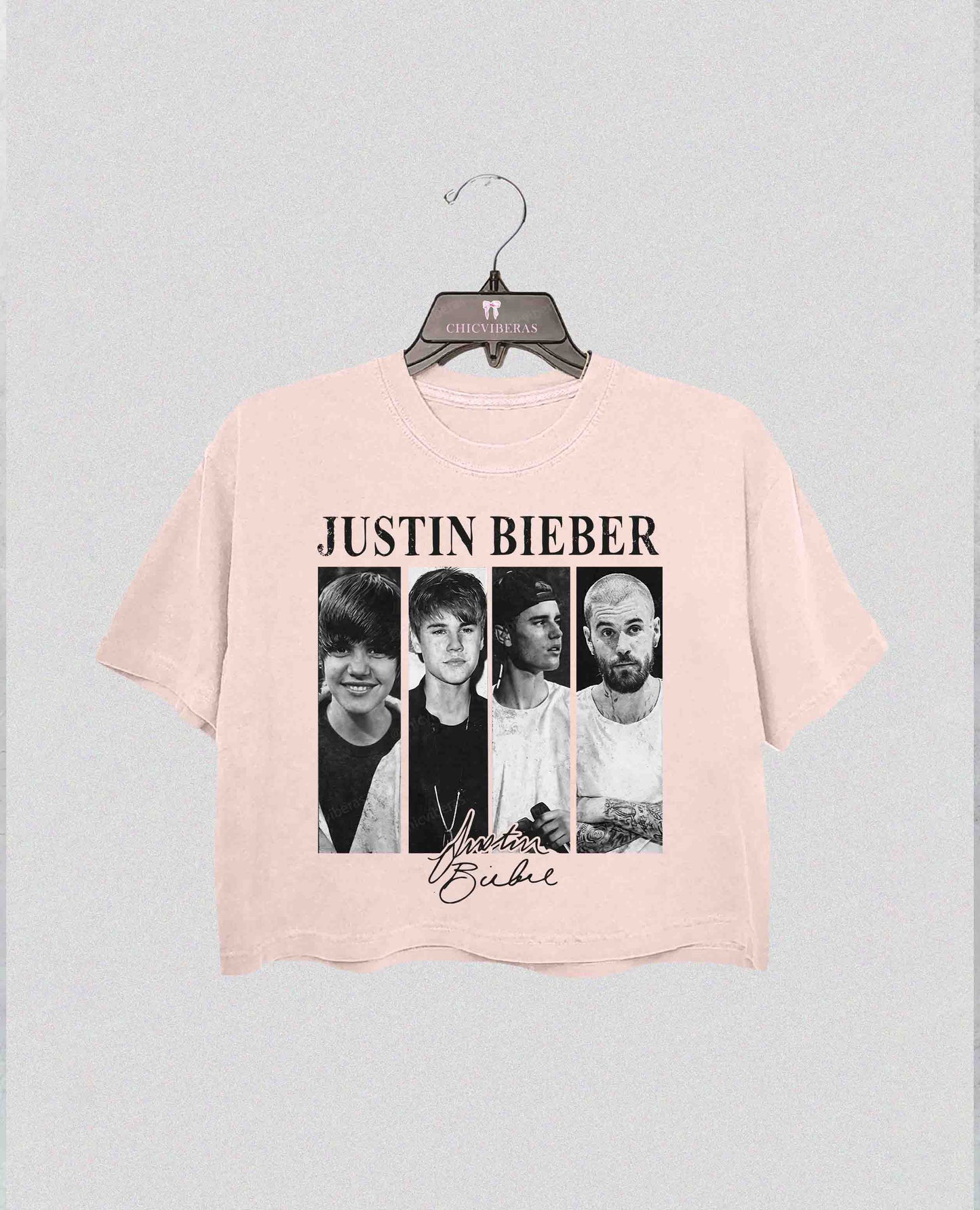 Justin Bieber Musical Journey Eras Crop Shirt