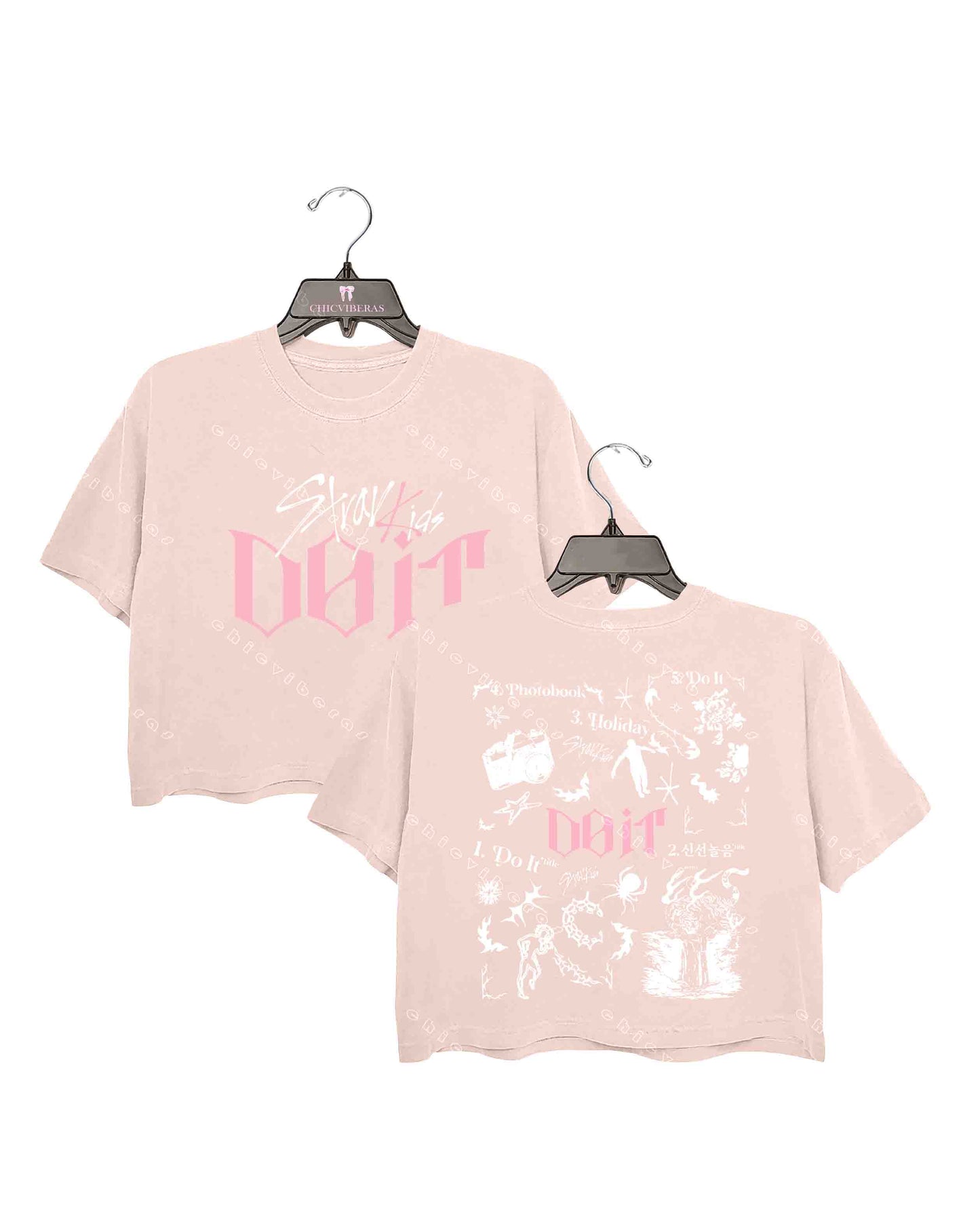 Stray Kids Do It Tracklist 2 sides Crop Shirt
