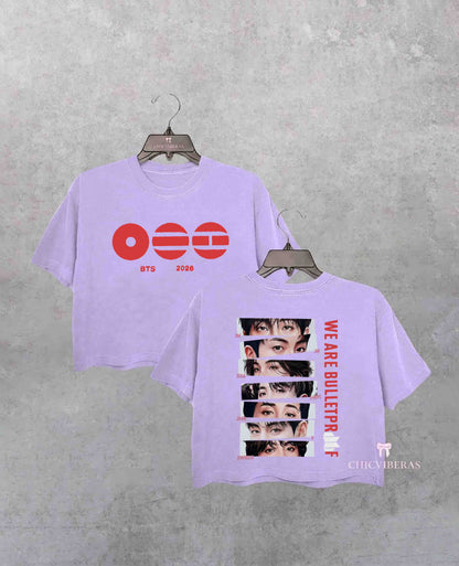 Limited BTS Kpop Tour Crop Shirt