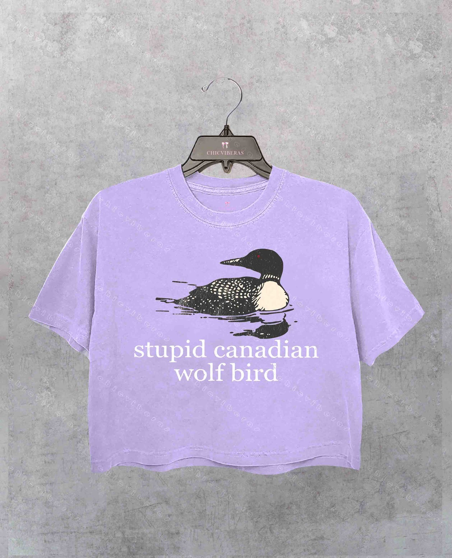 Stupid Canadian Wolf Bird Crop Shirt