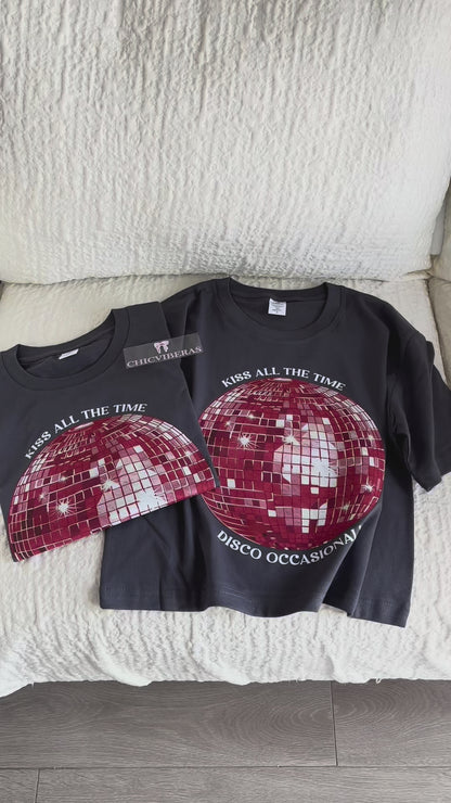 Harry Kiss All The Time Disco Ball Crop Shirt