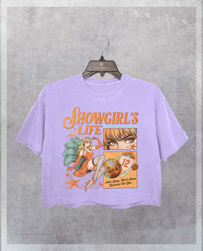 In my Showgirl Era Inspired Crop Shirt
