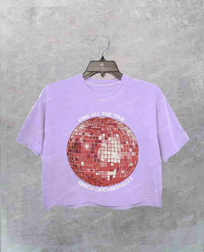 Harry Kiss All The Time Disco Ball Crop Shirt