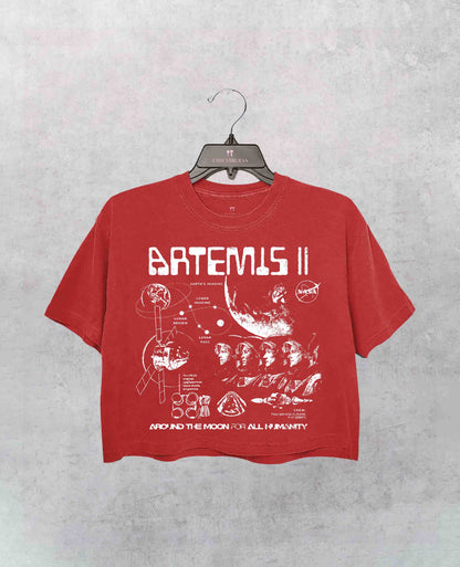 Artemis II NASA Mission Crop Shirt