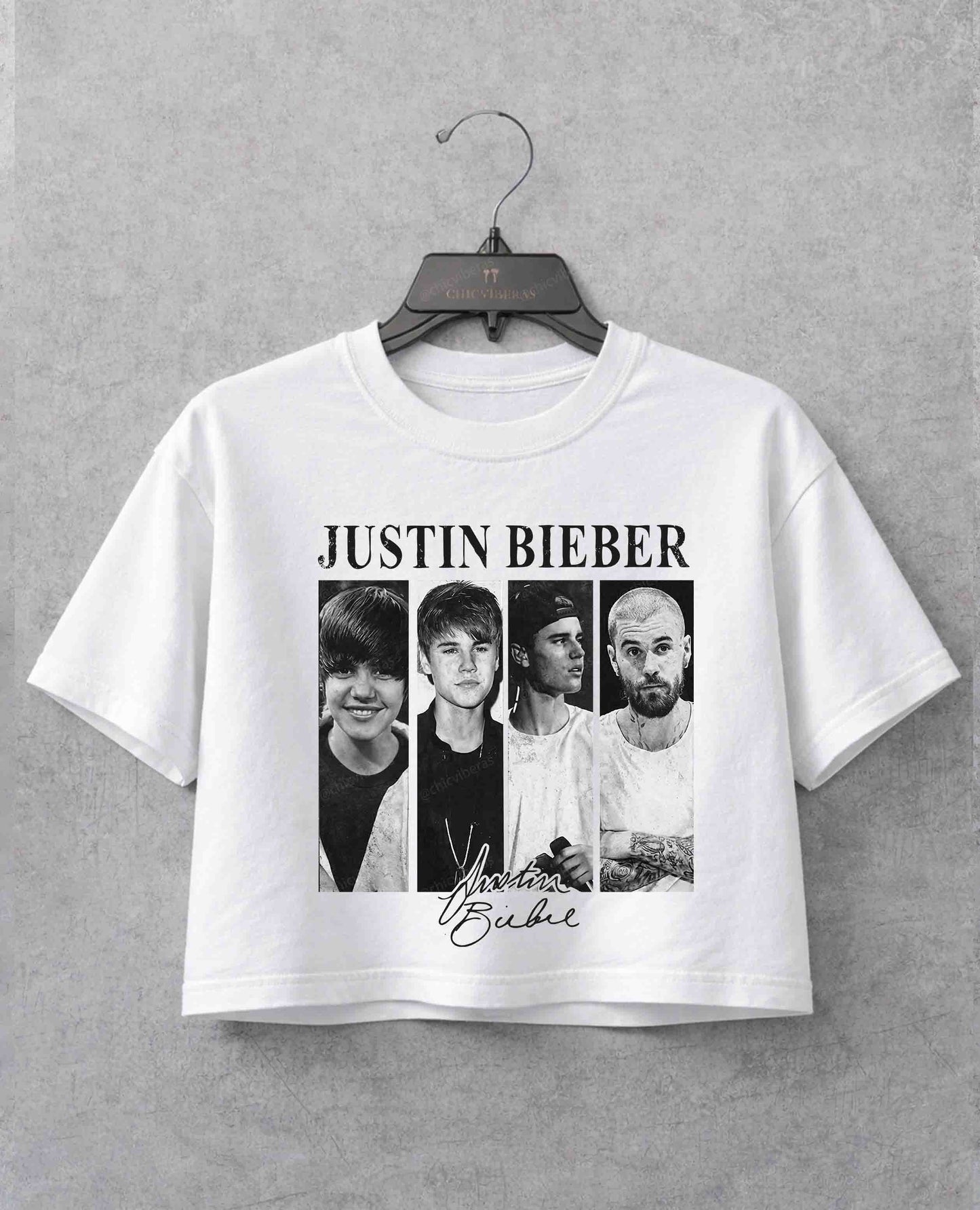 Justin Bieber Musical Journey Eras Crop Shirt