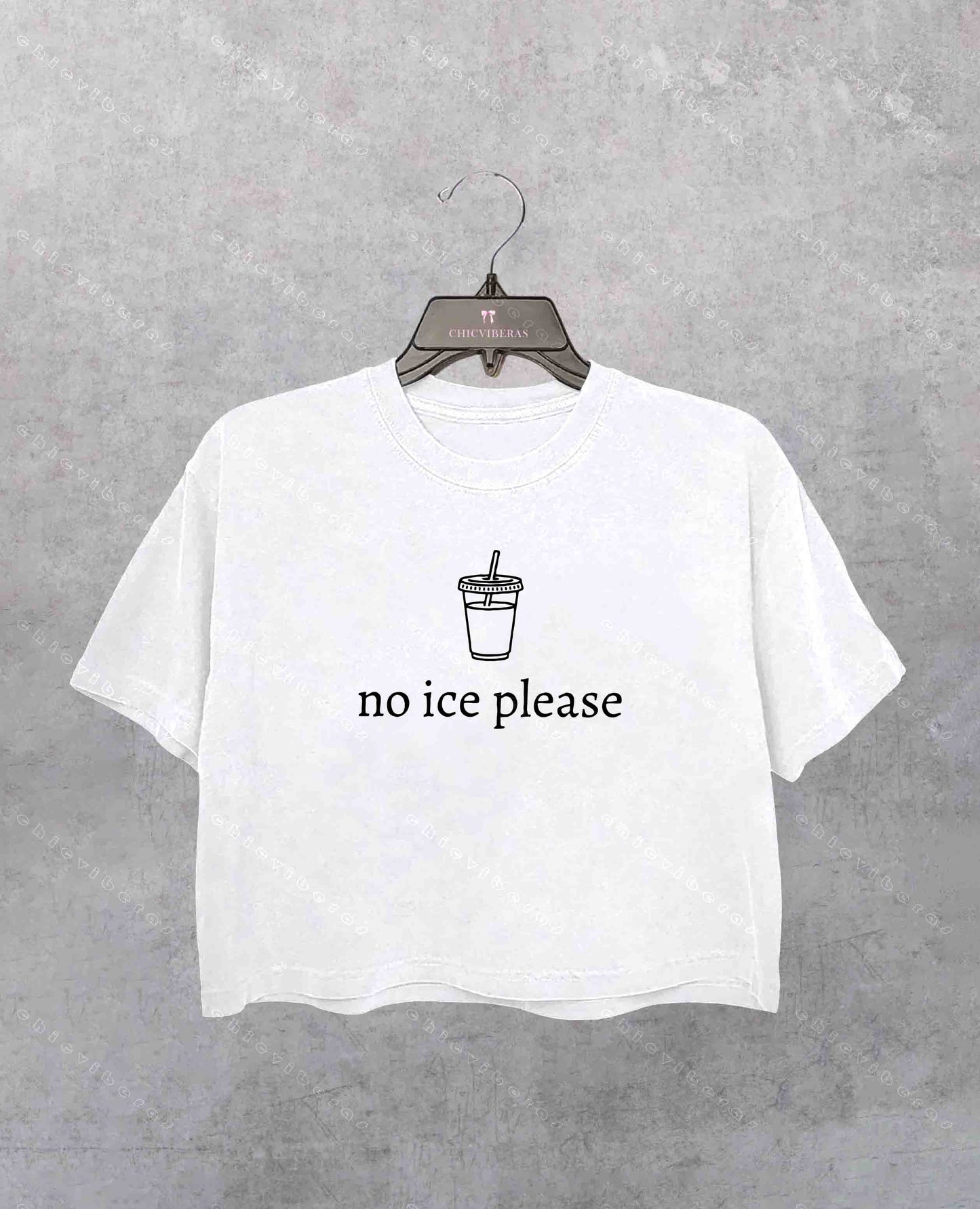 No Ice Please Crop Shirt