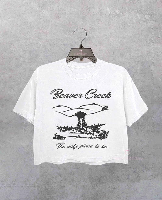 Lesbian Visibility Beaver Creek Funny Crop Shirt
