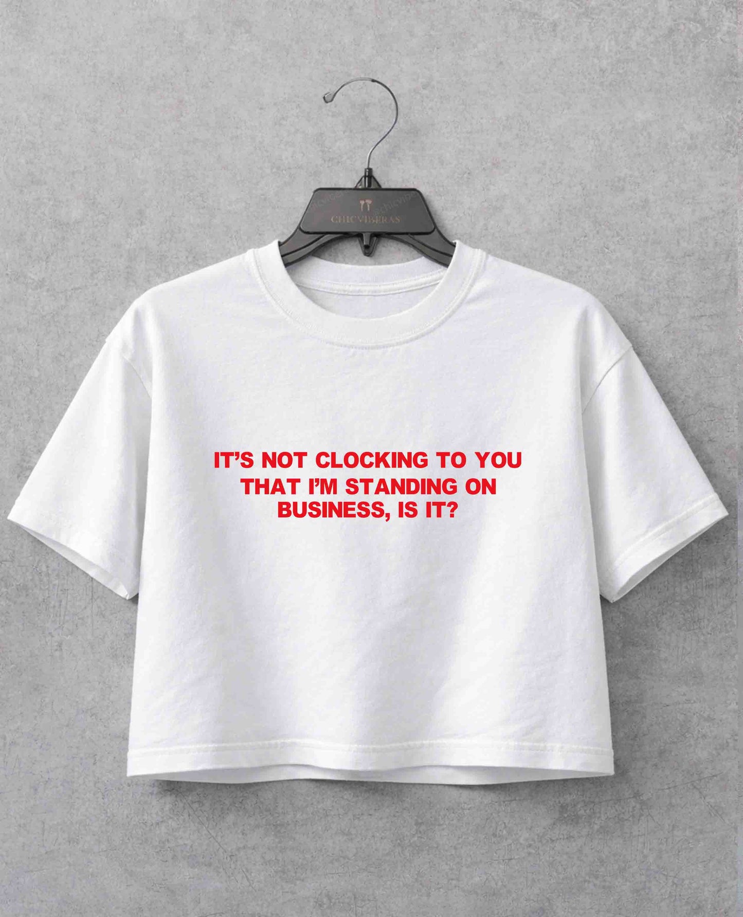 Standing On Business Crop Shirt