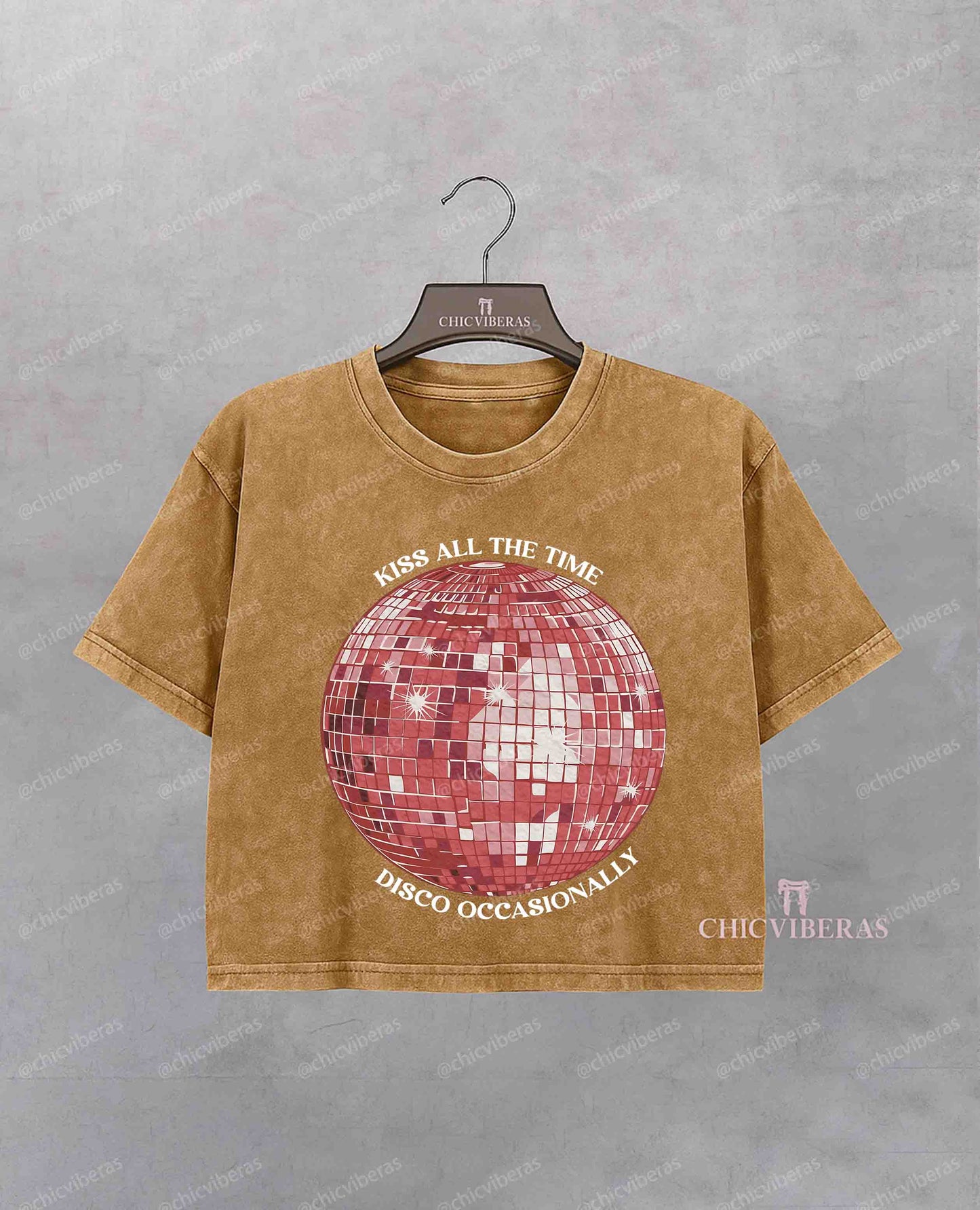 Harry Kiss All The Time Disco Ball Crop Shirt