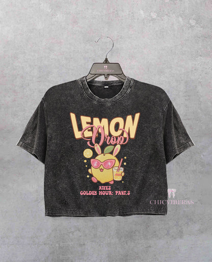 Retro Ateez Lemon Drop Crop Shirt