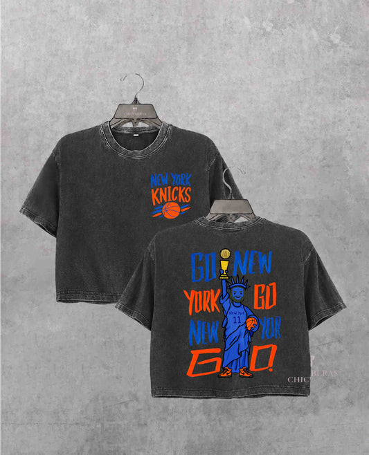Go New York Go New York Basketball Crop Shirt
