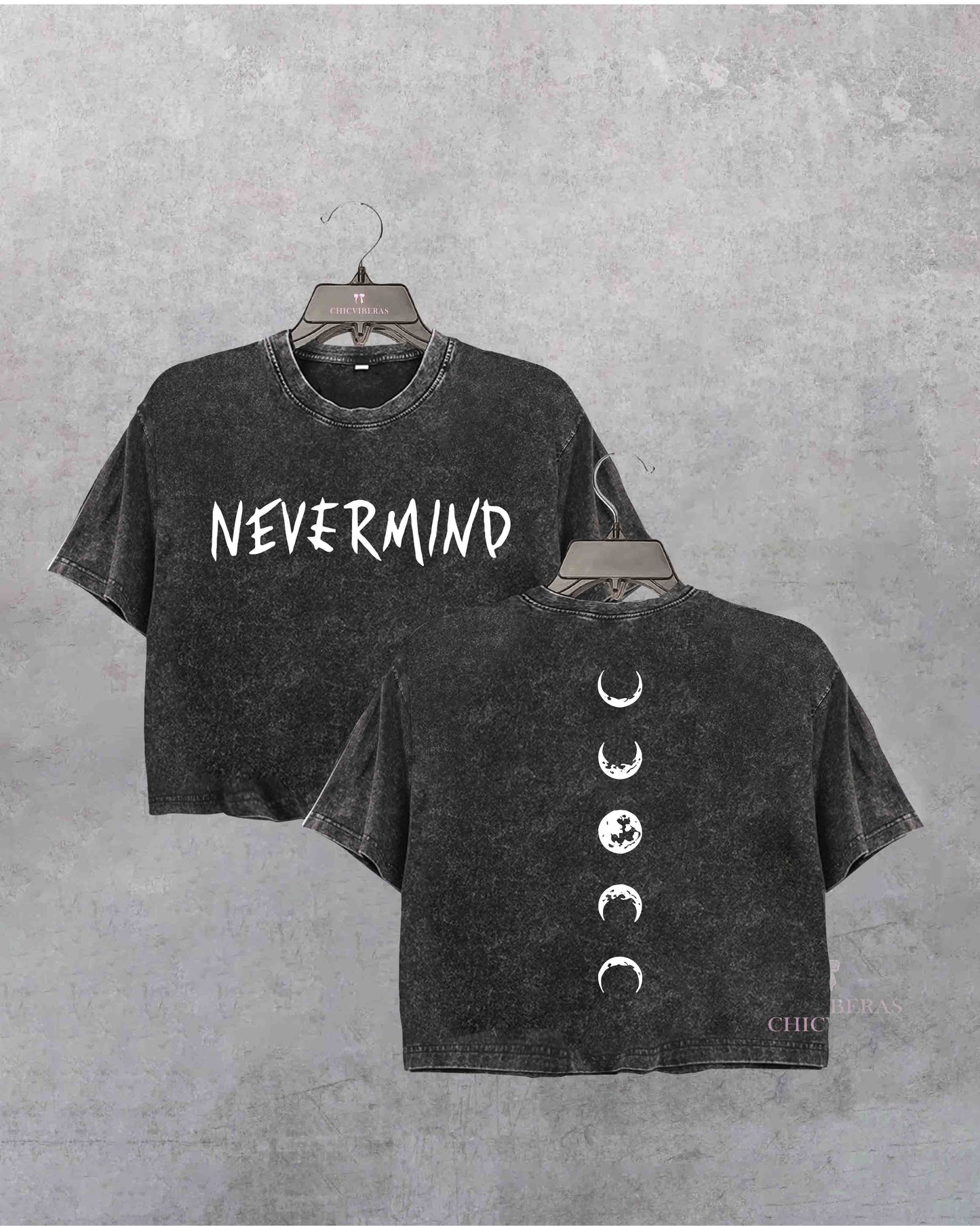 Nevermind Moon Phase Kpop Crop Shirt