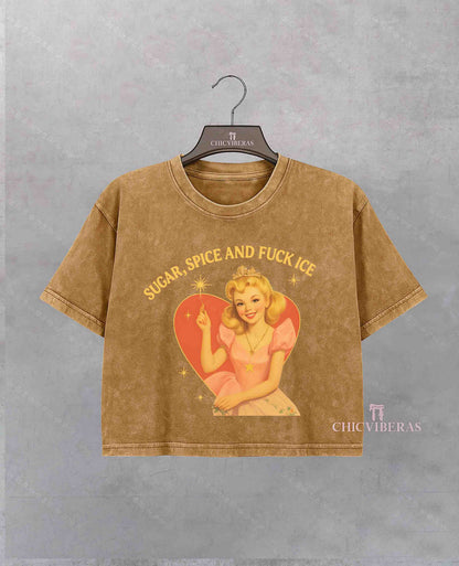 Sugar Spice and F*ck ICE Crop Shirt
