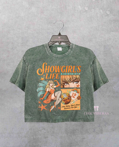 In my Showgirl Era Inspired Crop Shirt