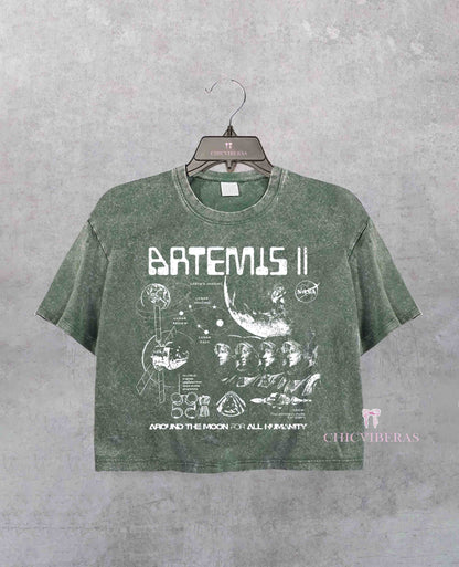 Artemis II NASA Mission Crop Shirt