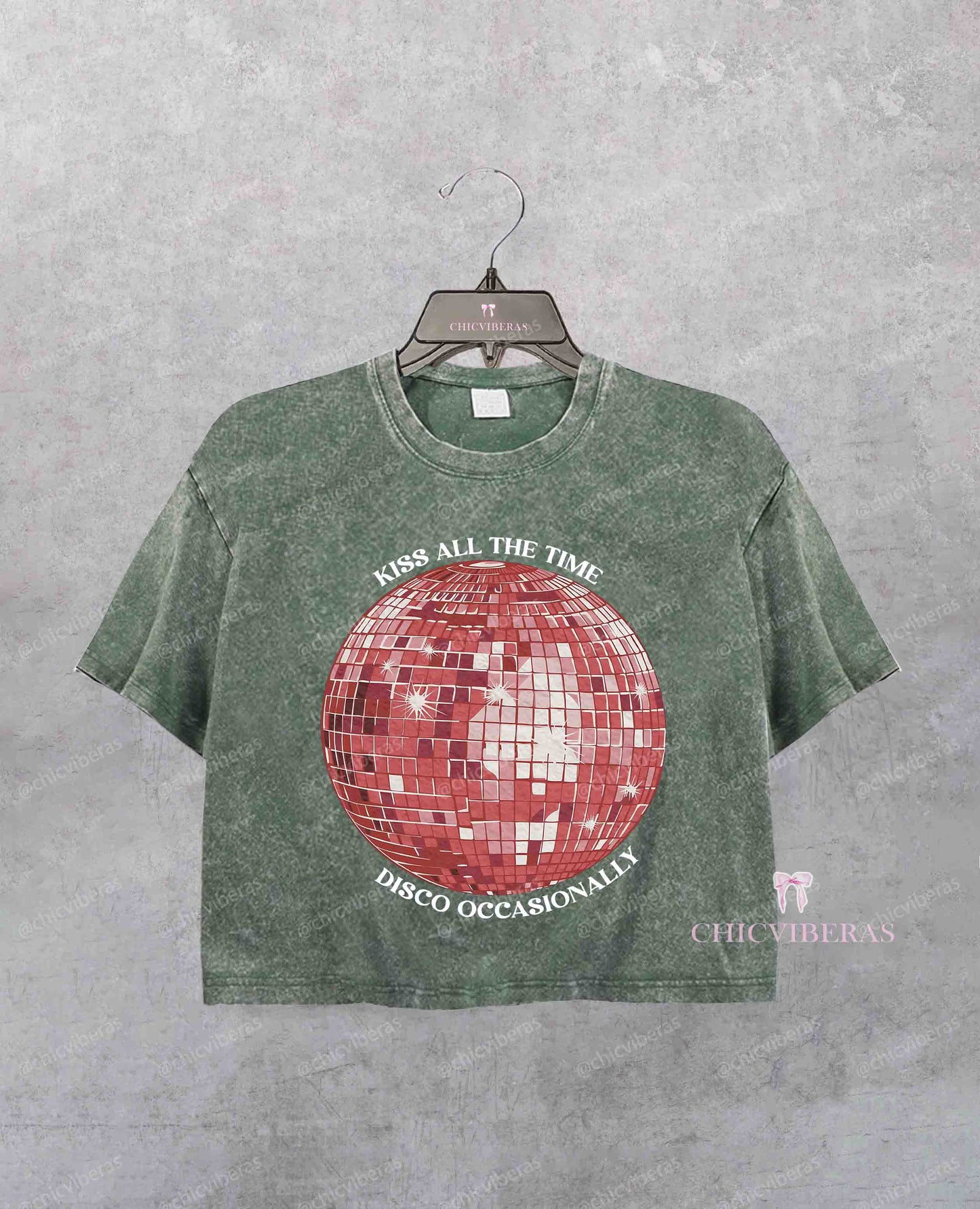 Harry Kiss All The Time Disco Ball Crop Shirt