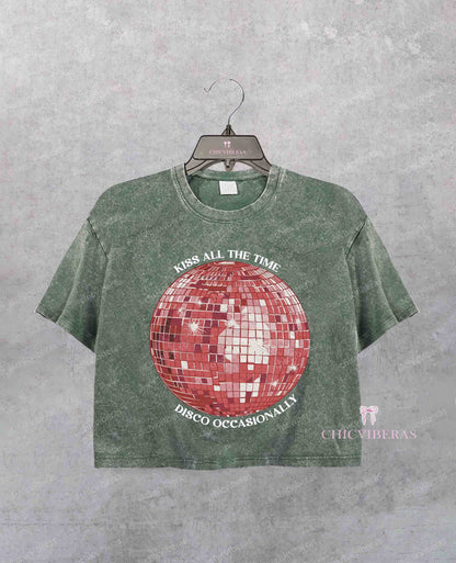 Harry Kiss All The Time Disco Ball Crop Shirt