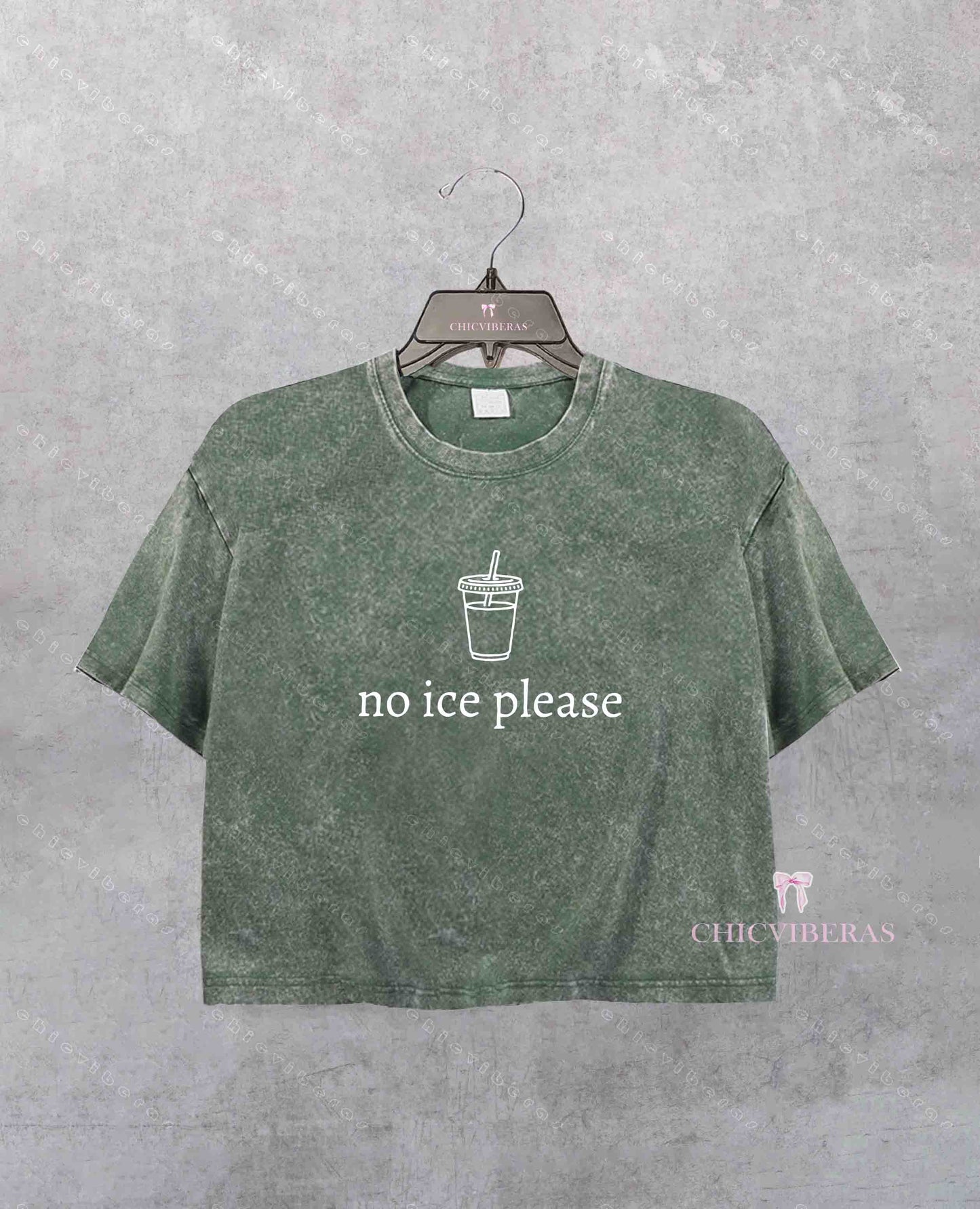 No Ice Please Crop Shirt