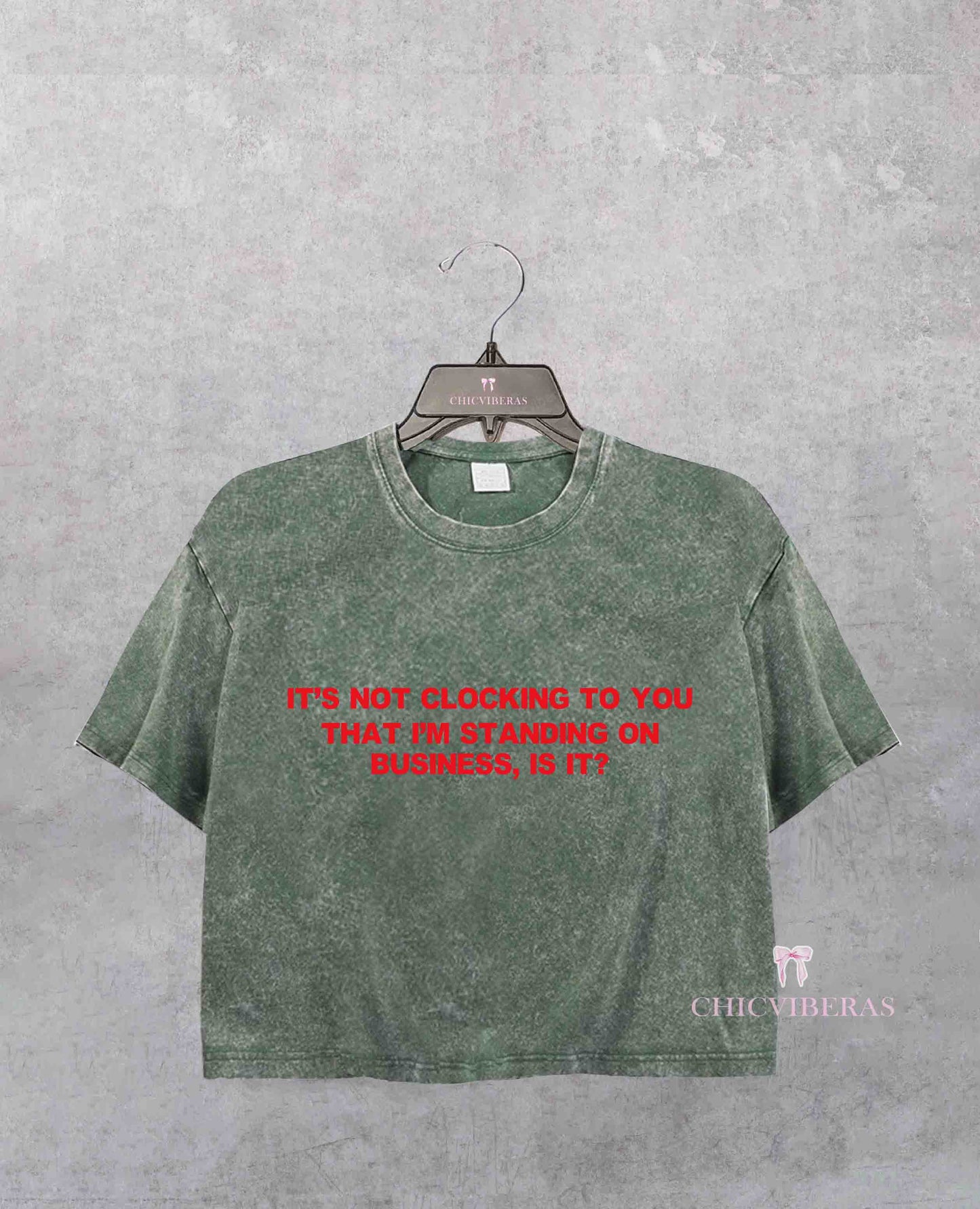 Standing On Business Crop Shirt