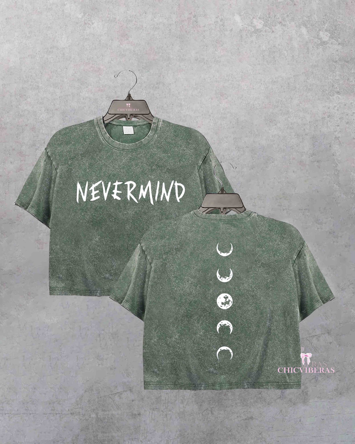 Nevermind Moon Phase Kpop Crop Shirt