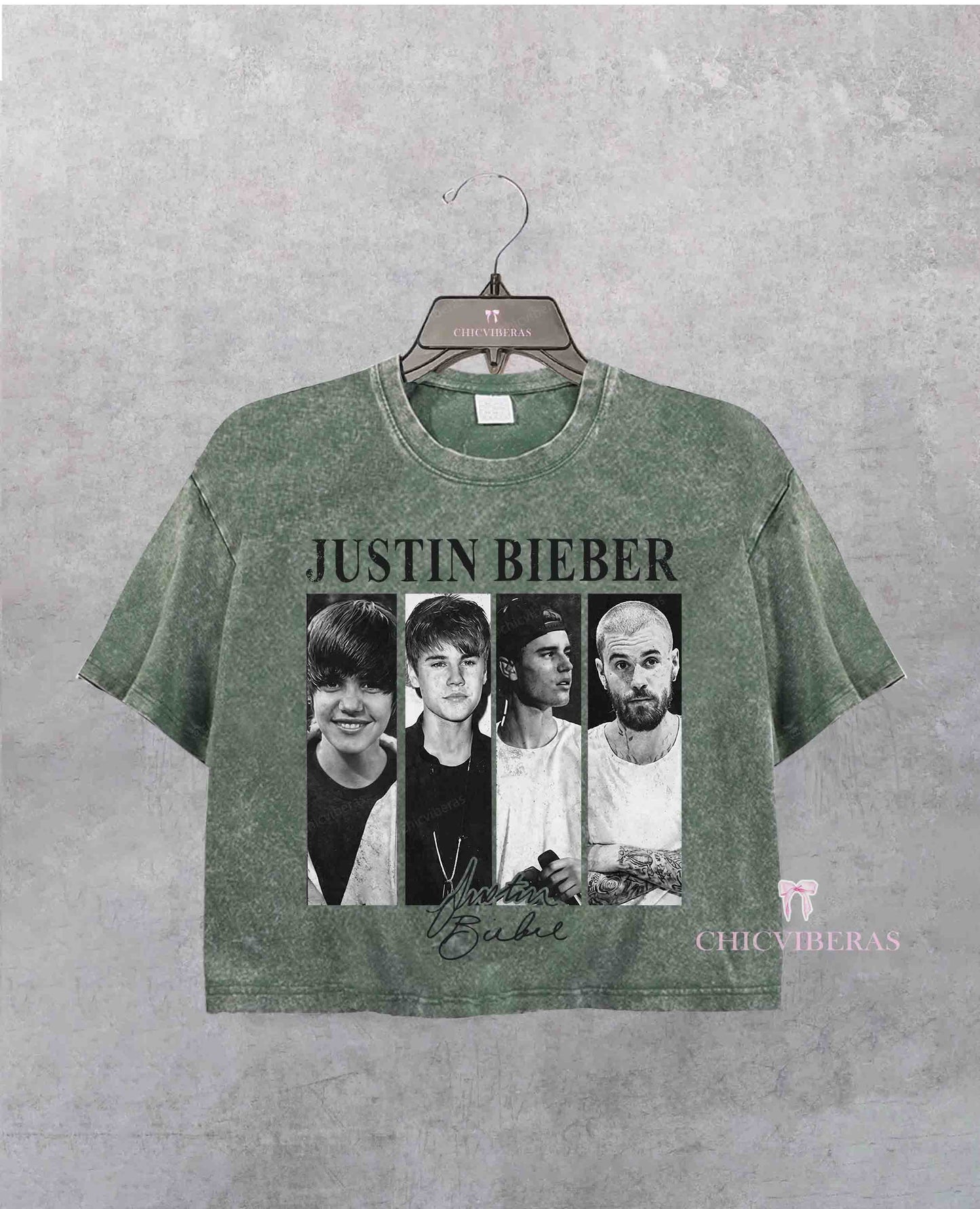Justin Bieber Musical Journey Eras Crop Shirt